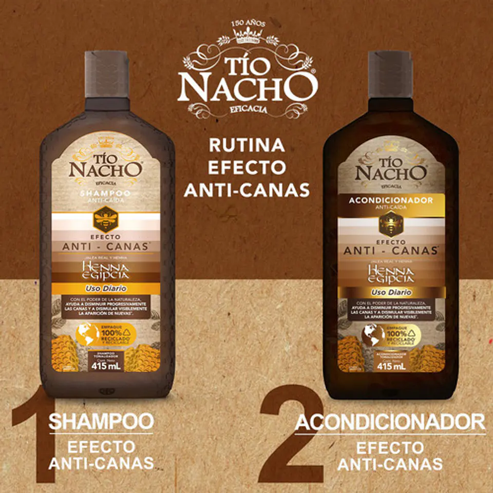 Tio Nacho Shampoo Tonalizador Anti-canas Y Anti-caída 415 Ml 5