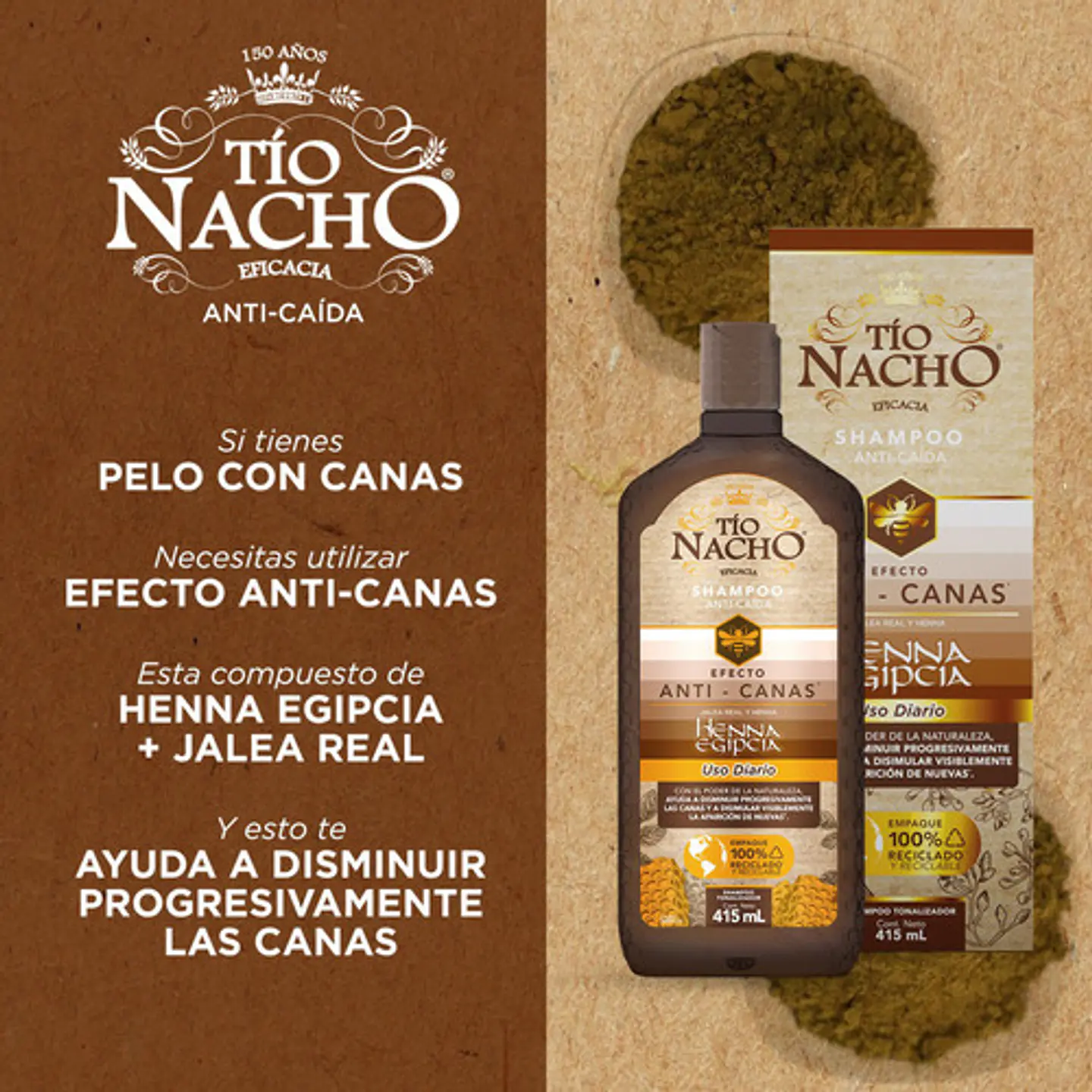 Tio Nacho Shampoo Tonalizador Anti-canas Y Anti-caída 415 Ml 6