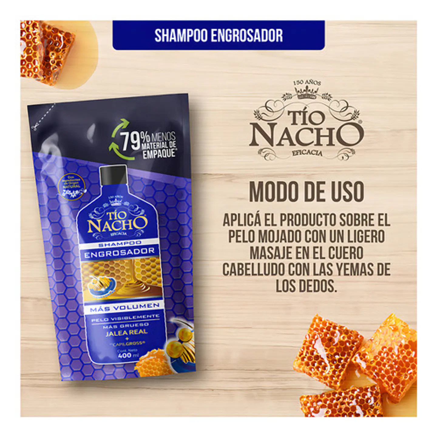 Tio Nacho Doypack Shampoo Engrosador 400ml 3