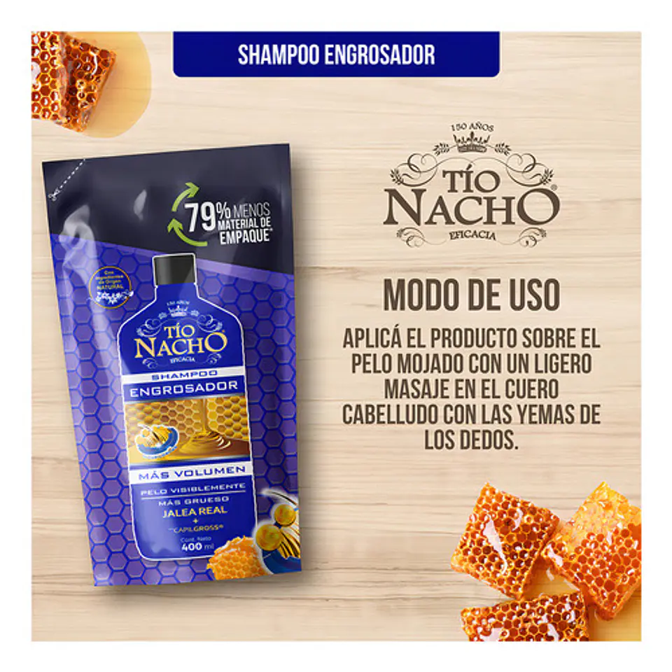 Tio Nacho Doypack Shampoo Engrosador 400ml 3