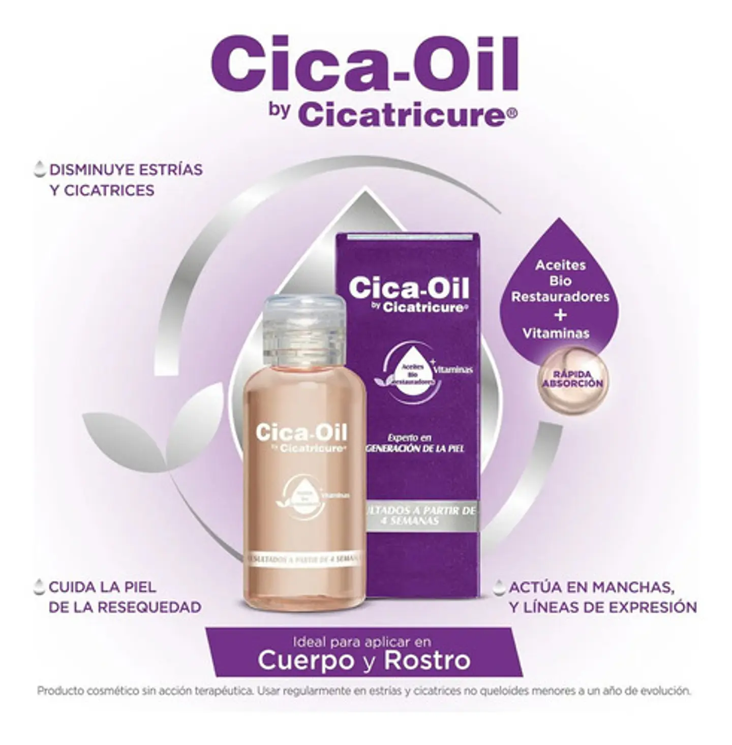 Cicatricure Aceite Regenerador Cica-oil Cuidado Corporal 50m Floral 4