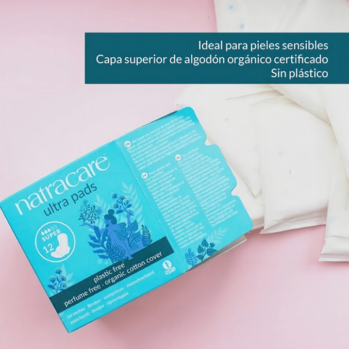 Natracare Súper Toalla Higienica Ultra - 12 - Unidad - 1 2