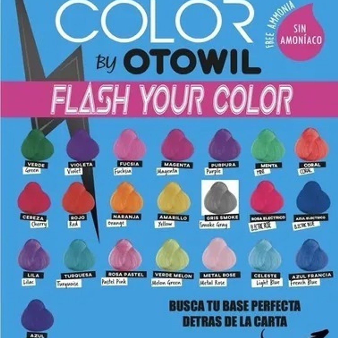 Otowil® Sachet Tinte Fantasía Sin Amoniaco Uso Directo 50g Tono Naranja 3