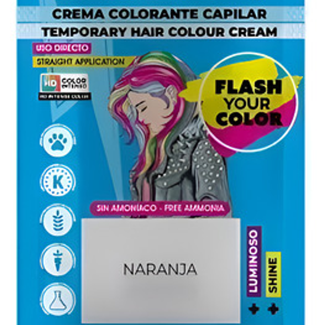 Otowil® Sachet Tinte Fantasía Sin Amoniaco Uso Directo 50g Tono Naranja 4