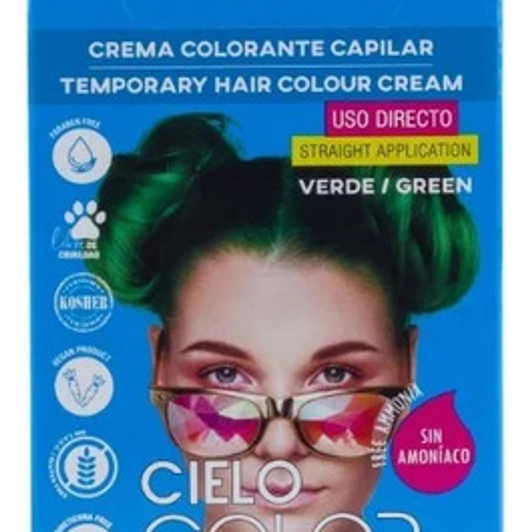 Tintura De Pelo Semipermanente Otowil Cielo Color Tono Verde 1