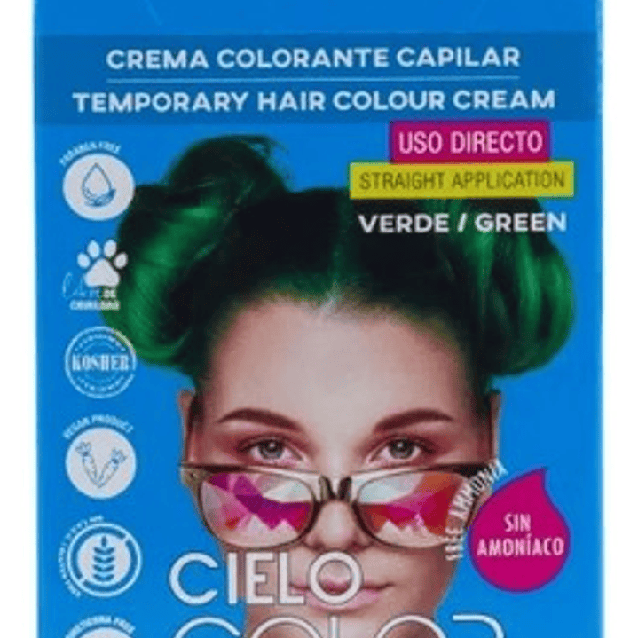 Tintura De Pelo Semipermanente Otowil Cielo Color Tono Verde 1