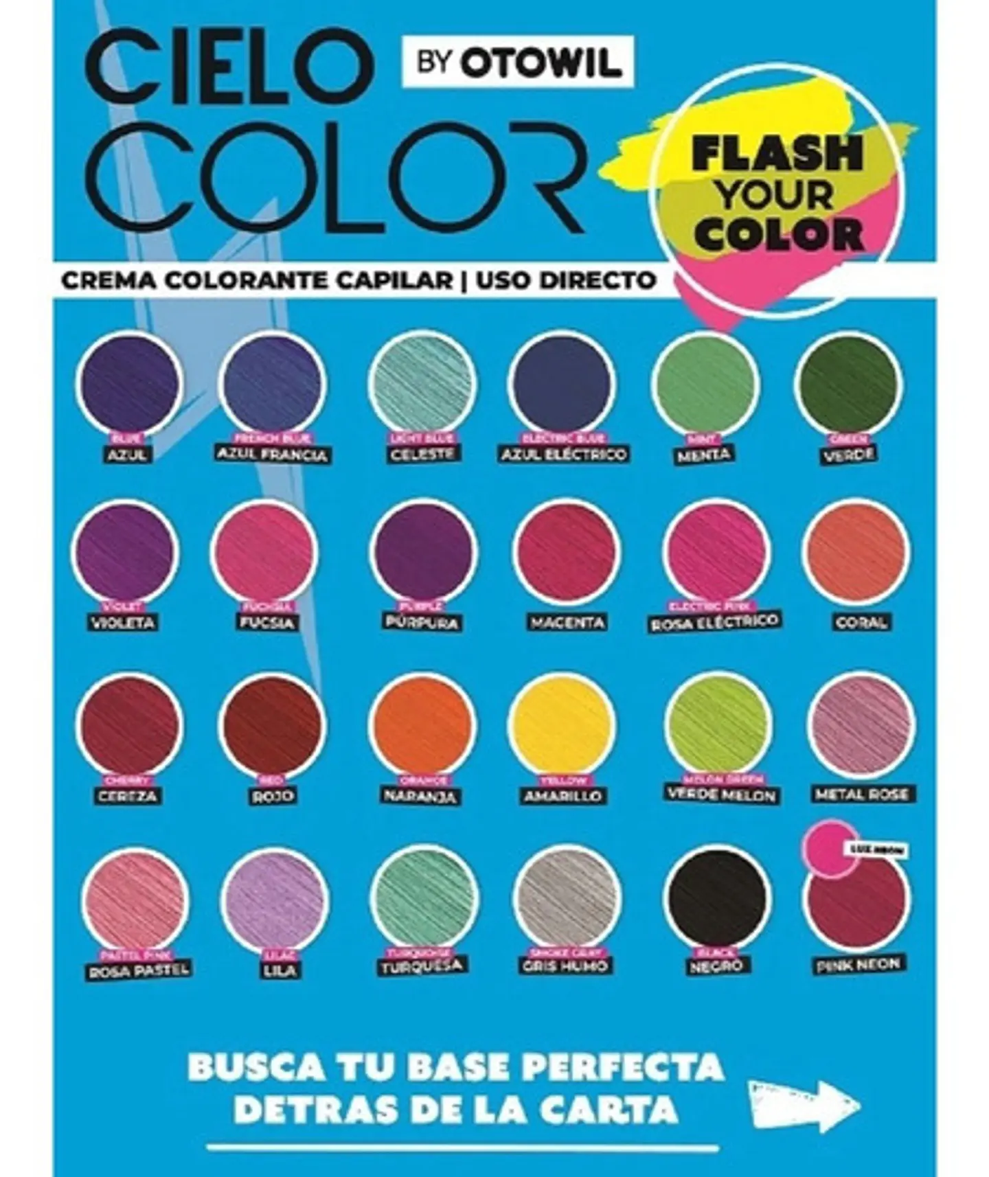 Tintura De Pelo Semipermanente Otowil Cielo Color Tono Verde 2
