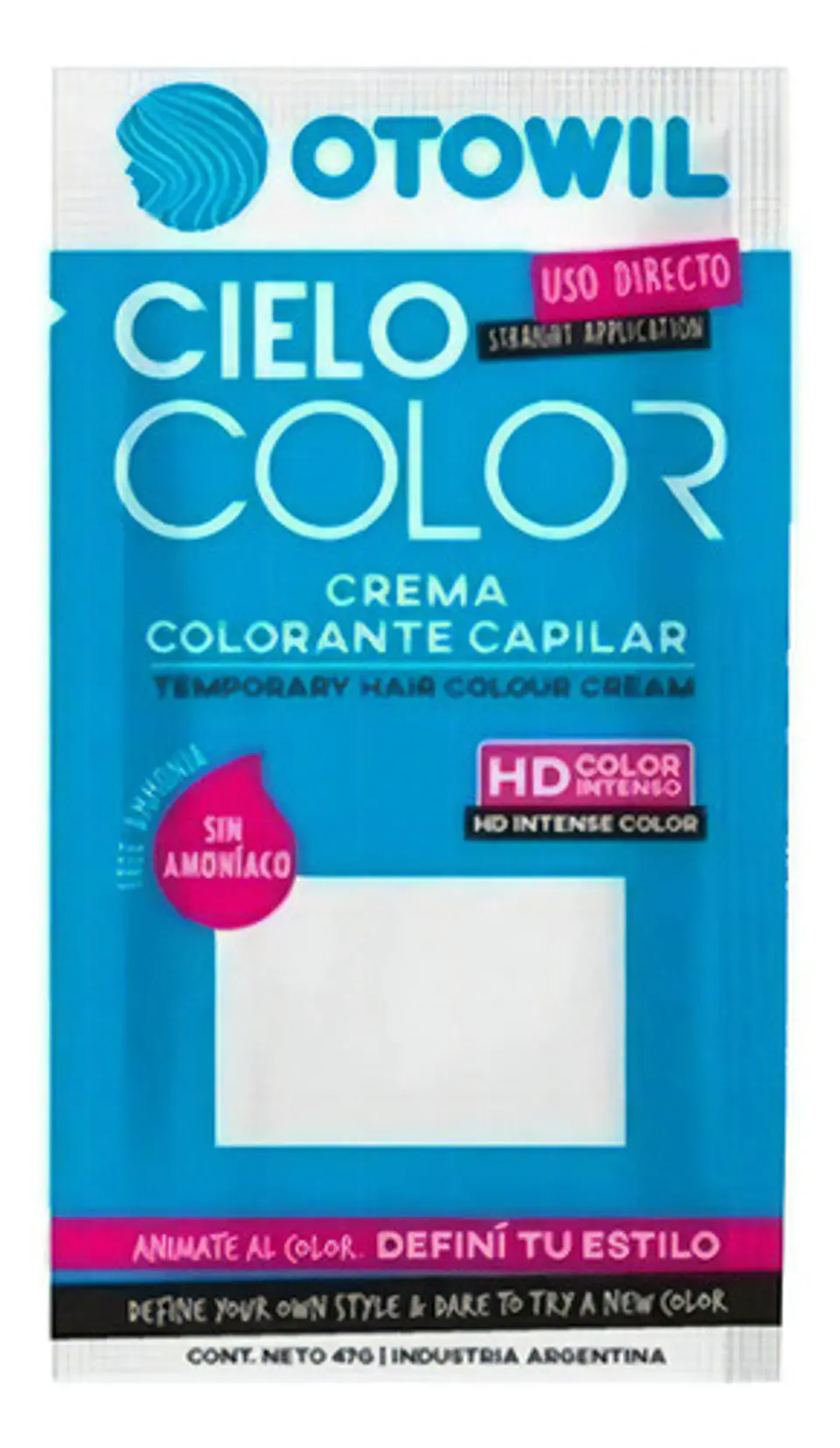 Tintura De Pelo Semipermanente Otowil Cielo Color Tono Lila 1