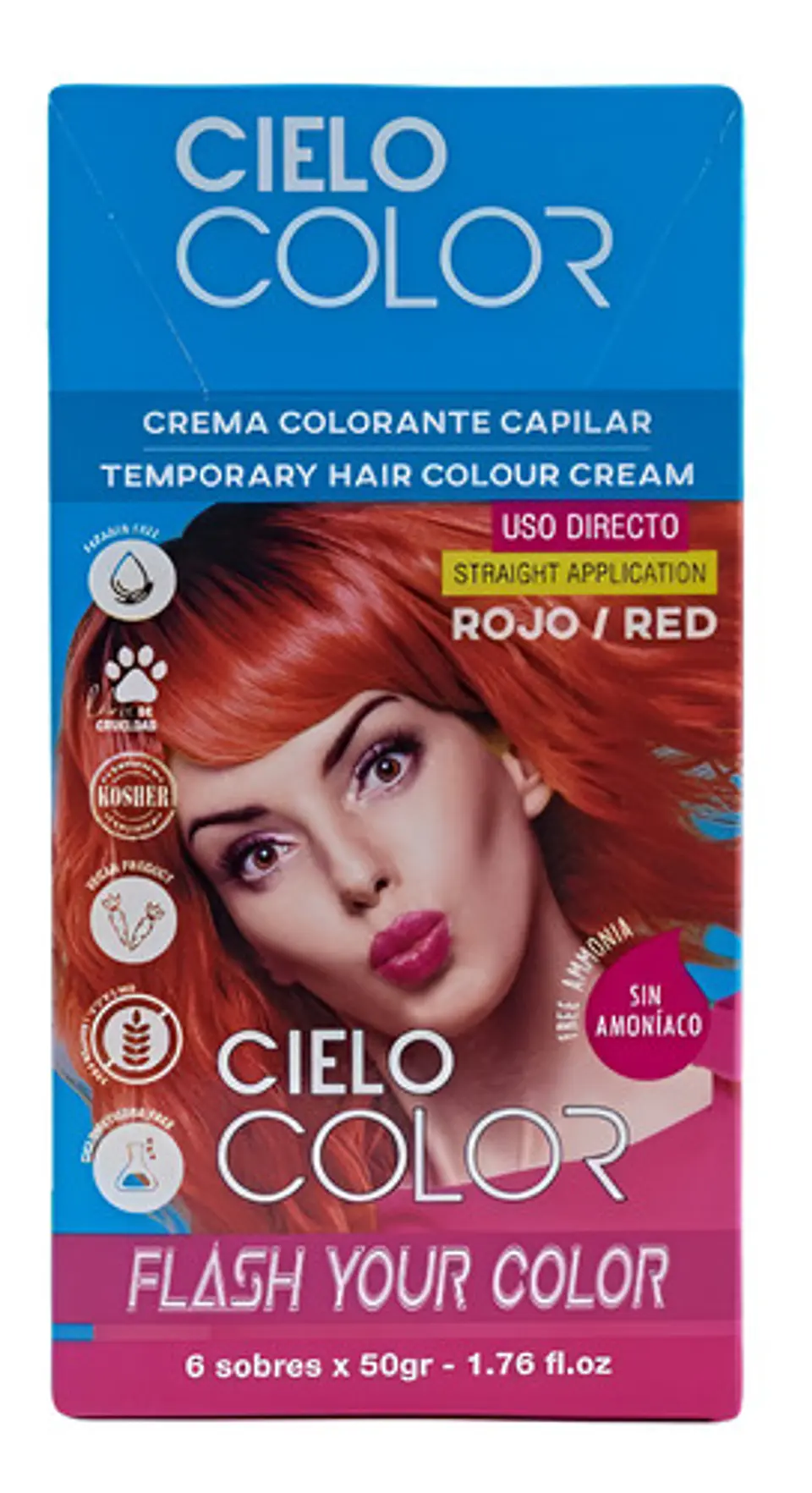 Tinte De Fantasía Otowil Tintura Otowil Tono Rojo Para Cabello X 50g 2