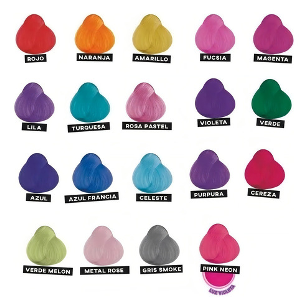 Tinte De Fantasía Otowil Tintura Otowil Tono Rojo Para Cabello X 50g 6