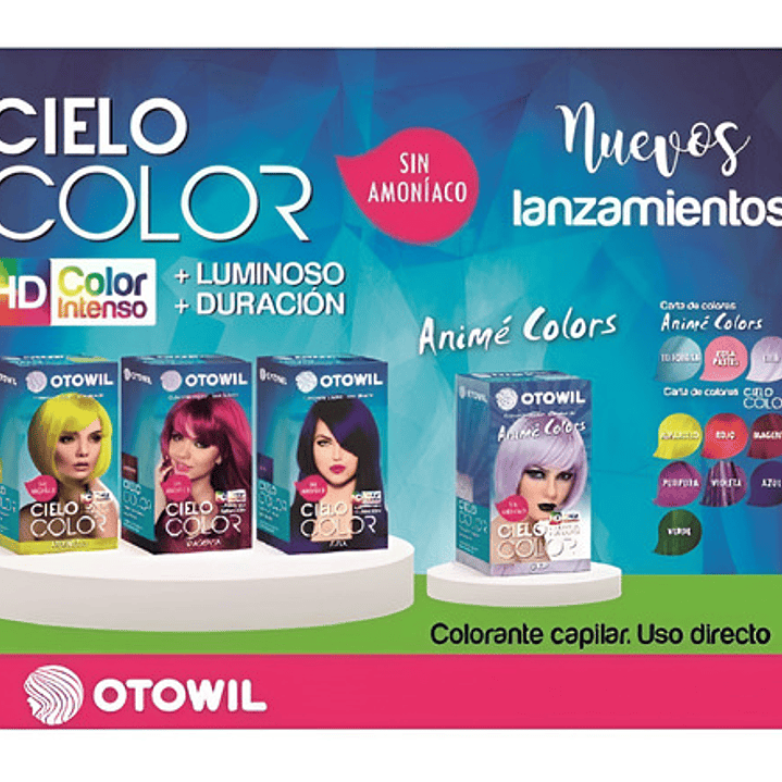 Tinte De Fantasía Otowil Tintura Otowil Tono Rojo Para Cabello X 50g 7