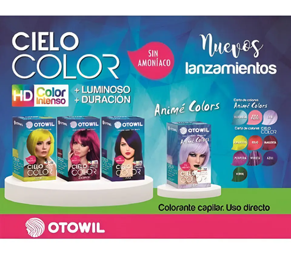 Tinte De Fantasía Otowil Tintura Otowil Tono Rojo Para Cabello X 50g 7