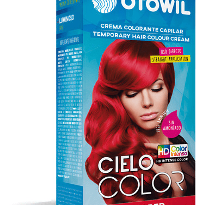 Tinte De Fantasía Otowil Tintura Otowil Tono Rojo Para Cabello X 50g 8