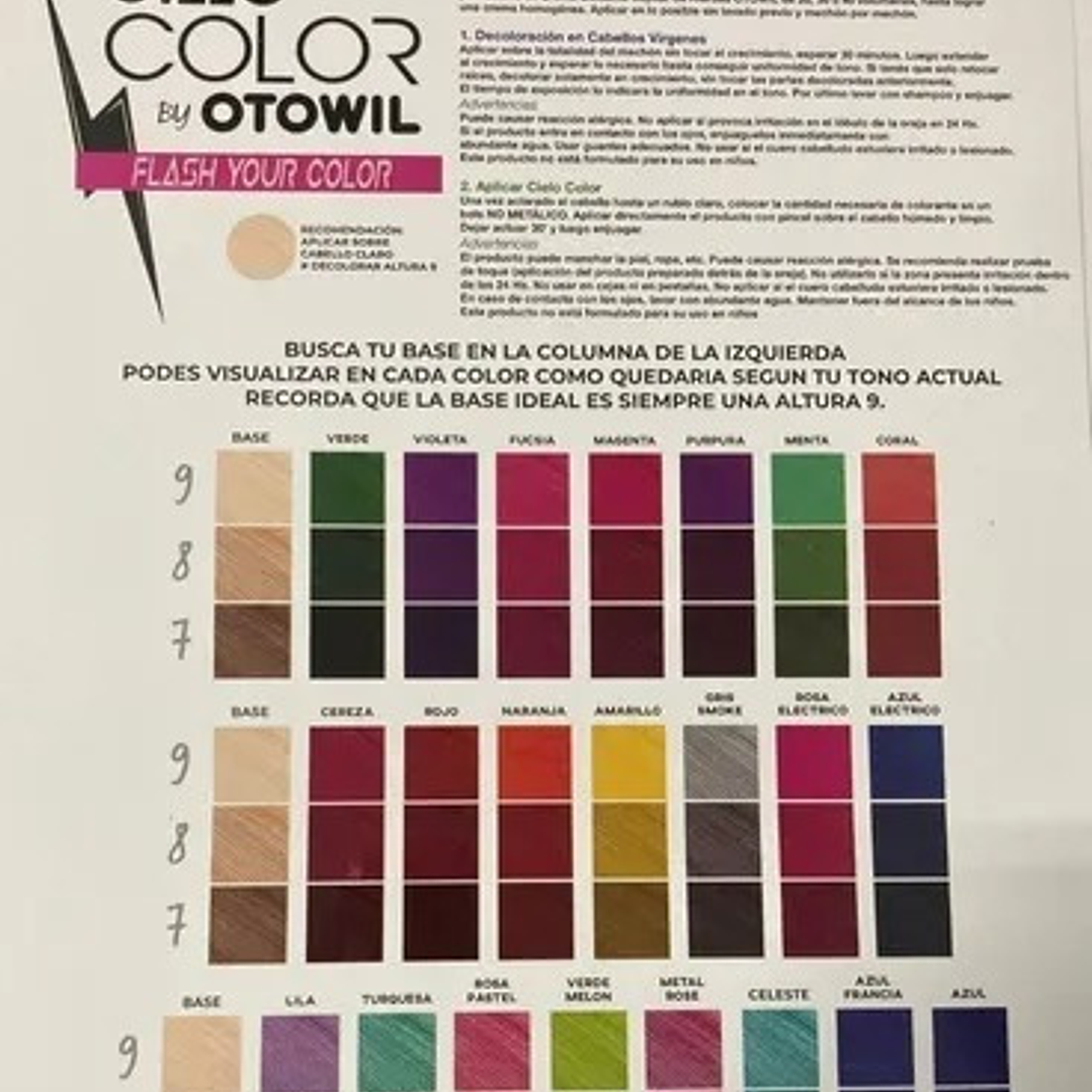 Tintura Fantasia Cielo Color Otowil Colores Fantasias Tono Rosa Pastel 4