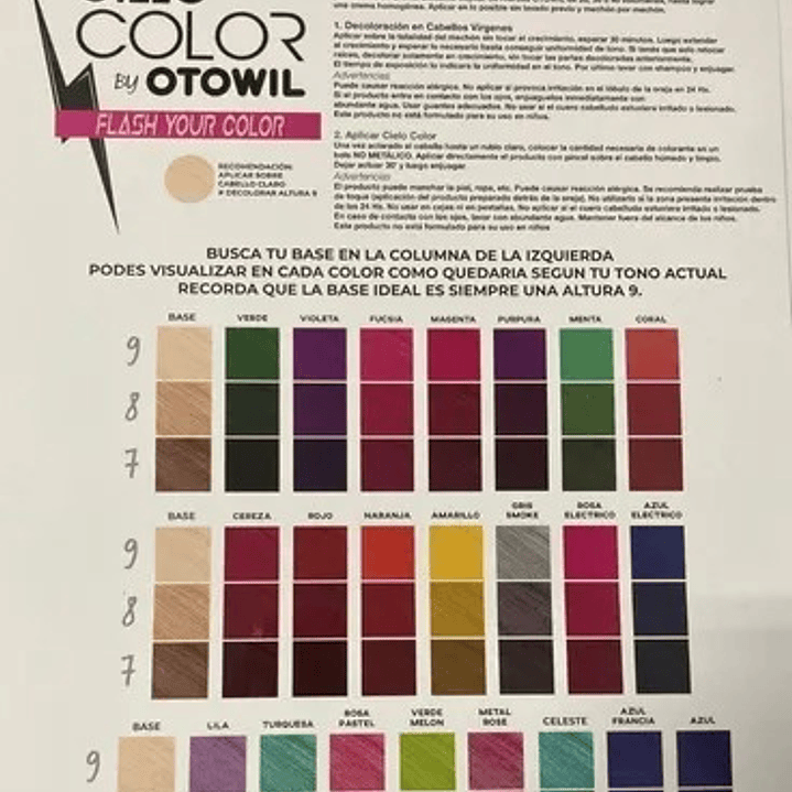 Tintura Fantasia Cielo Color Otowil Colores Fantasias Tono Rosa Pastel 4