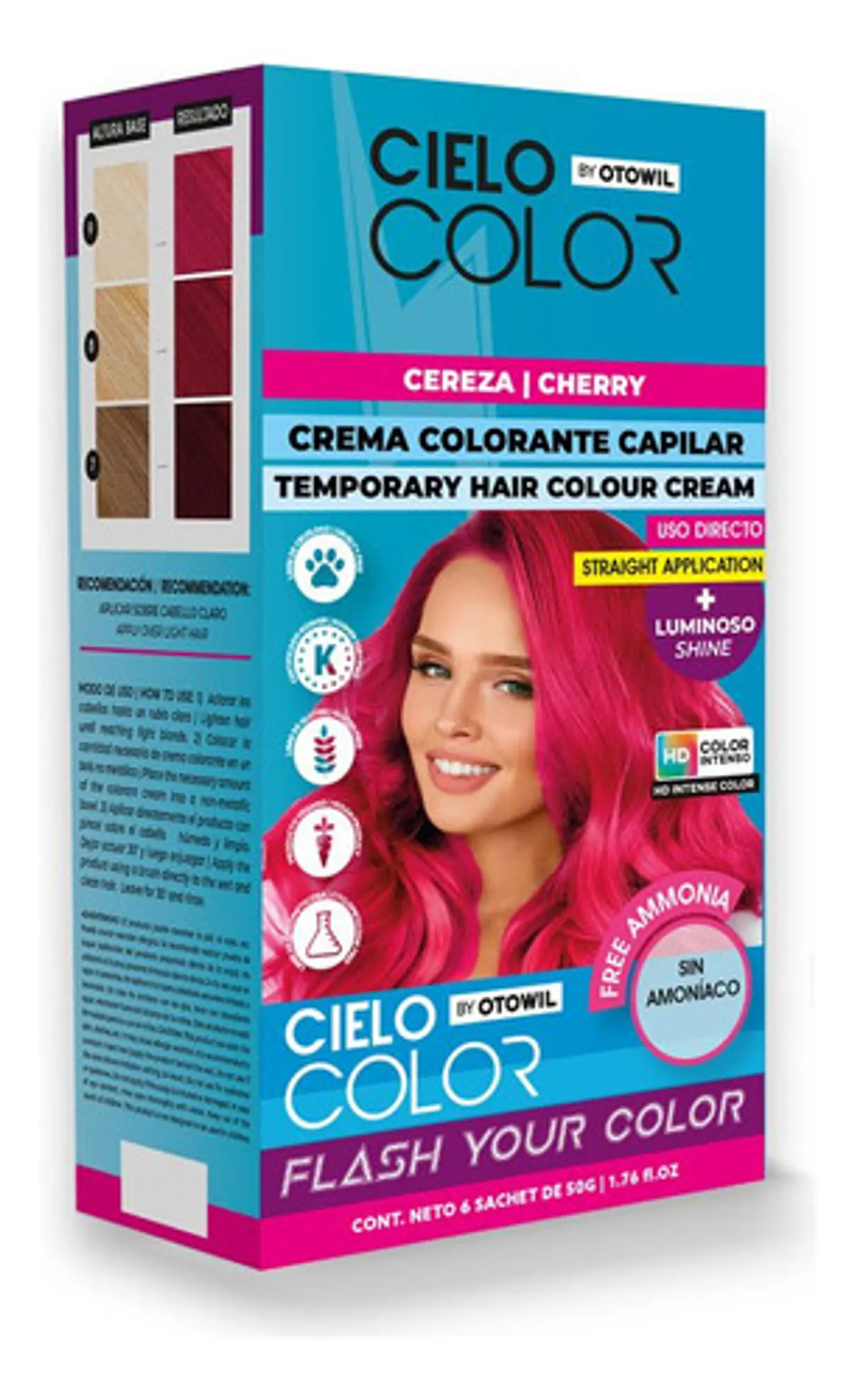 Tintura Fantasia Cielo Color Otowil Colores Fantasias Tono Cereza 1