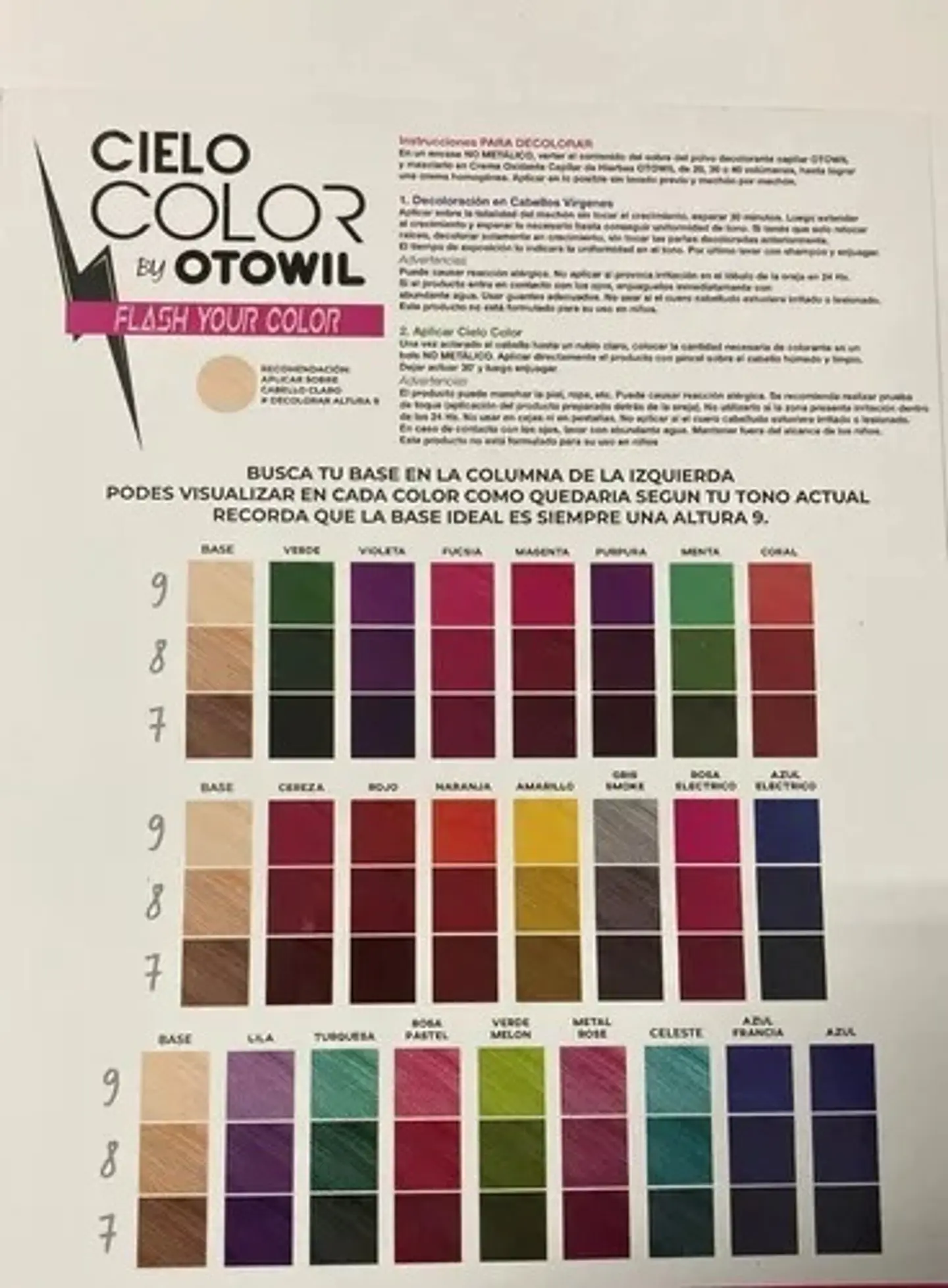 Tintura Fantasia Cielo Color Otowil Colores Fantasias Tono Cereza 2