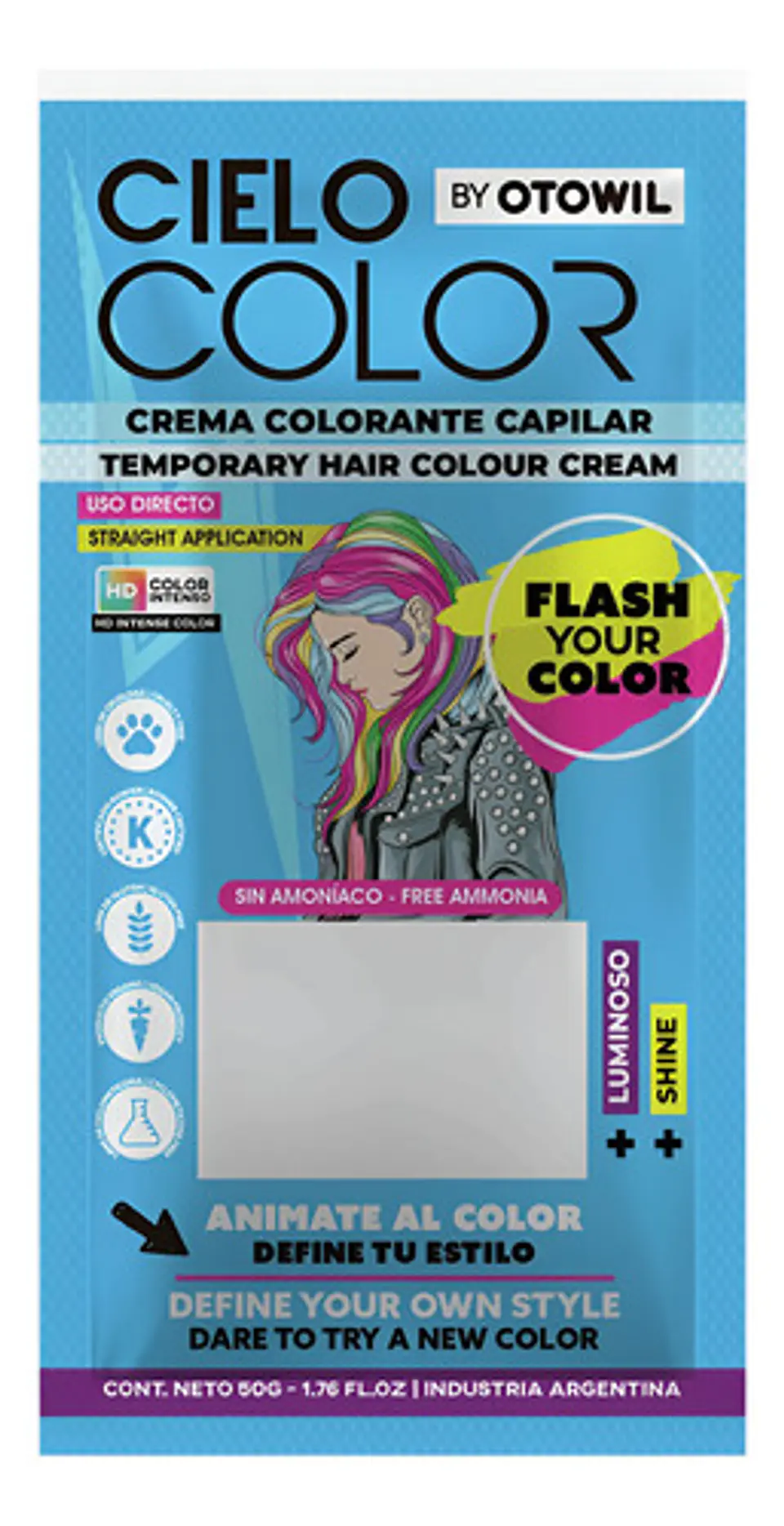 Sachet Tintura Fucsia Cielo Color 47 G Sin Amoniaco - Otowil 1