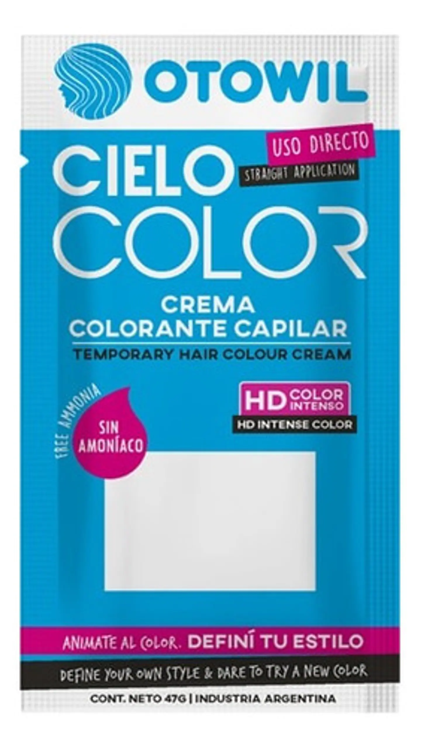 Sachet Tintura Fucsia Cielo Color 47 G Sin Amoniaco - Otowil 2