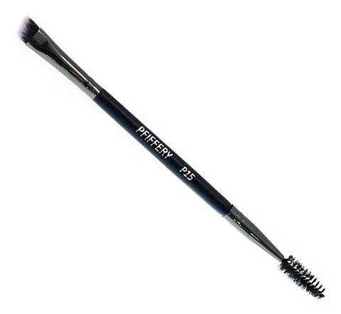 Pincel Doble Para Cejas P15 Color Negro