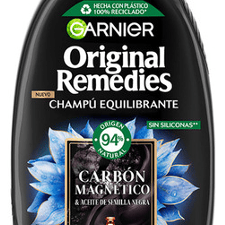 Shampoo Original Remedies Carbón Magnético 300ml 2