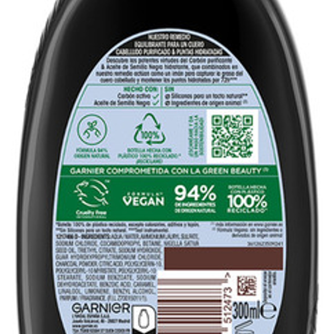 Shampoo Original Remedies Carbón Magnético 300ml 3