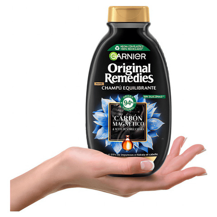Shampoo Original Remedies Carbón Magnético 300ml 4