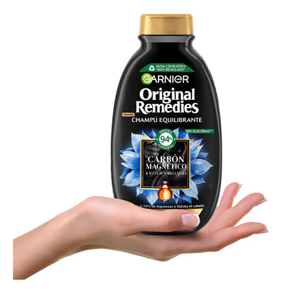 Shampoo Original Remedies Carbón Magnético 300ml 4