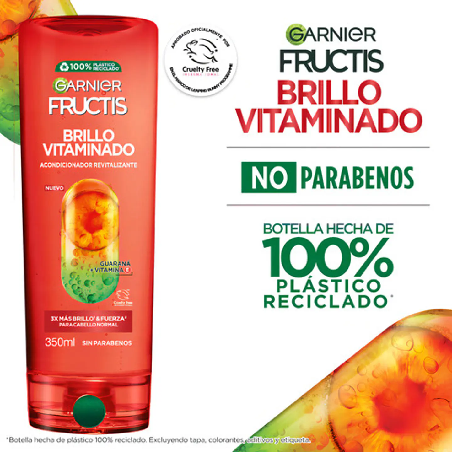 Acondicionador Garnier Fructis Brillo Vitaminado 350ml 3