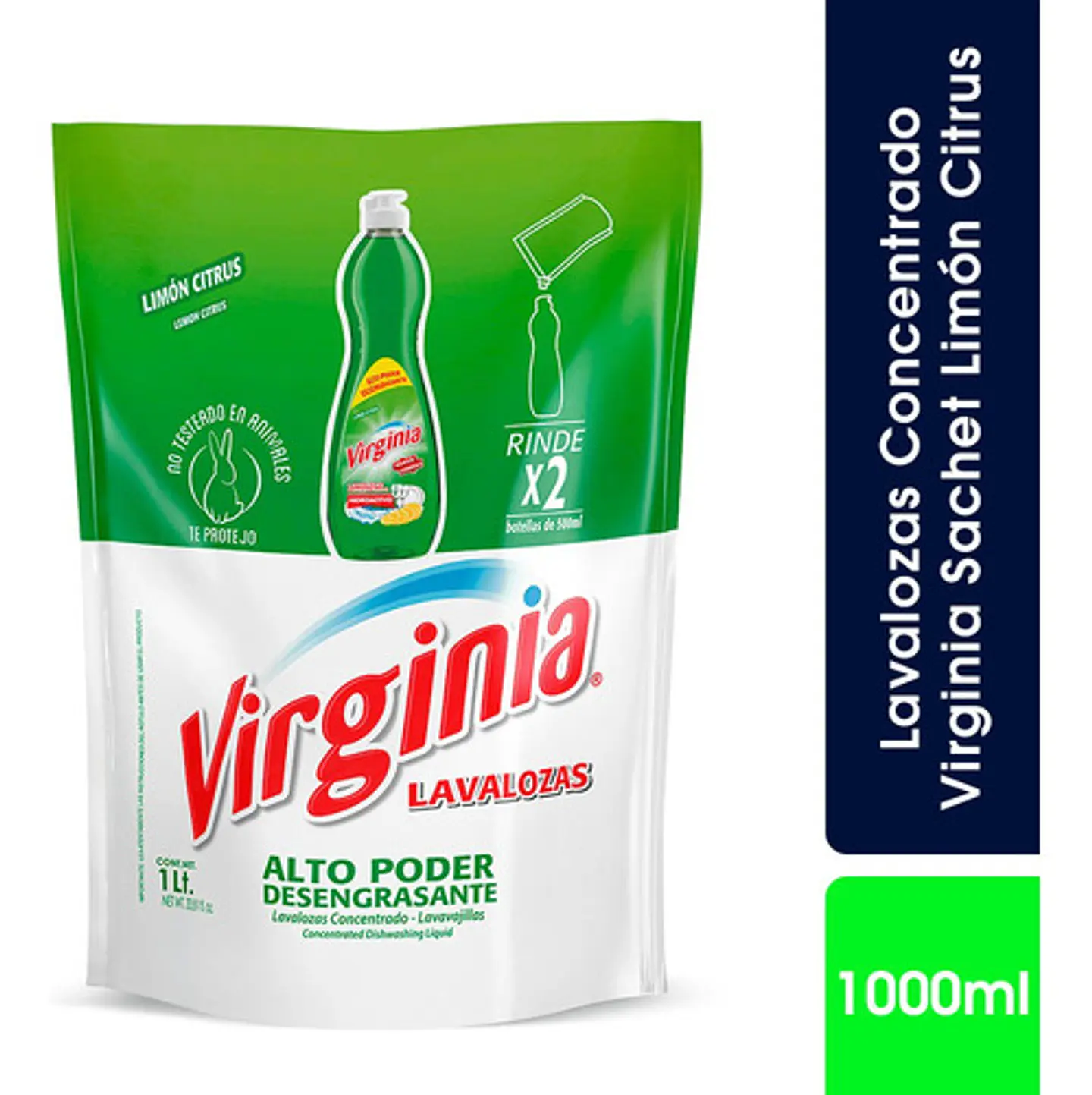 Virginia Lavalozas Doypack Limón Citrus 1000 Ml 3