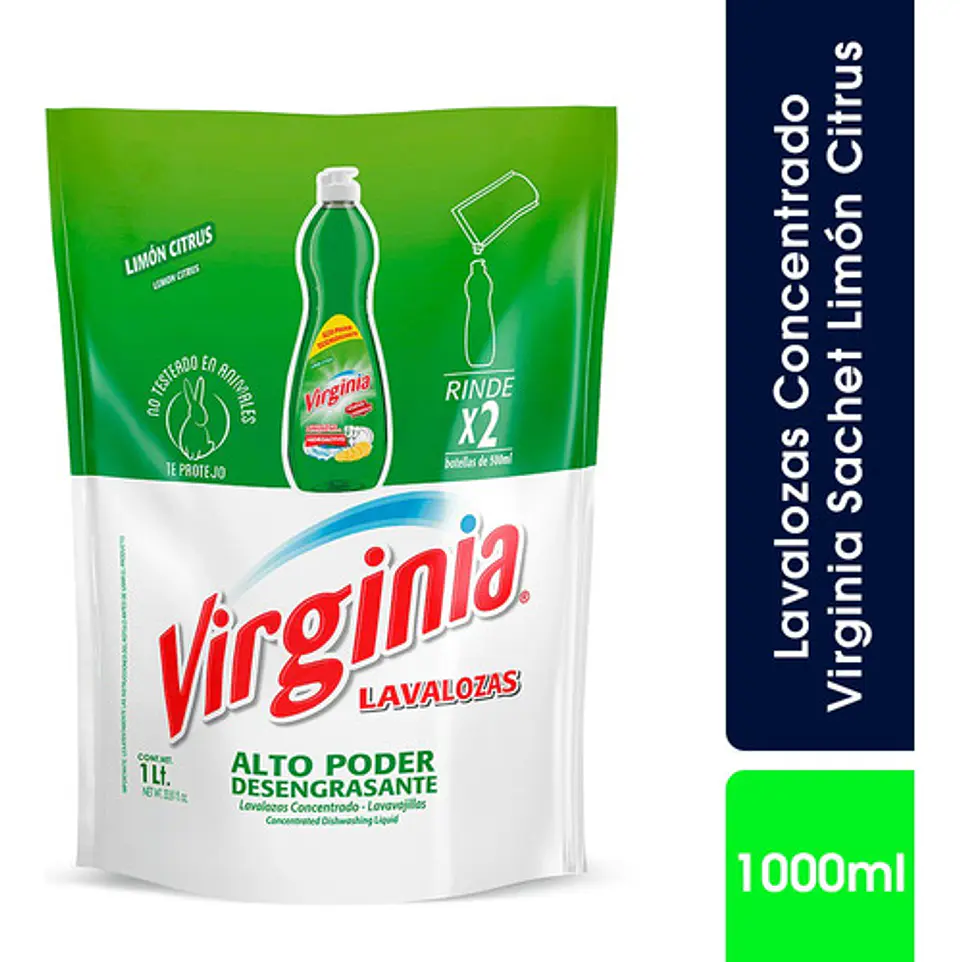 Virginia Lavalozas Doypack Limón Citrus 1000 Ml 3
