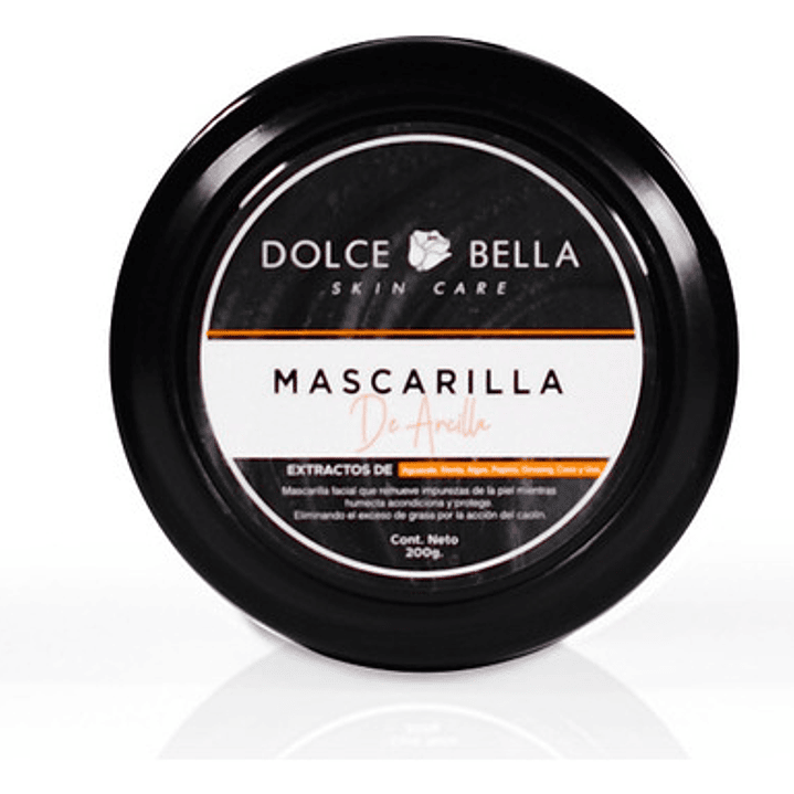 Mascarilla Facial De Arcilla 200g Dolce Bella Skincare Tipo De Piel Mixta 4