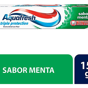 Pasta Dientes Aquafresh Triple Protection Sabor Menta