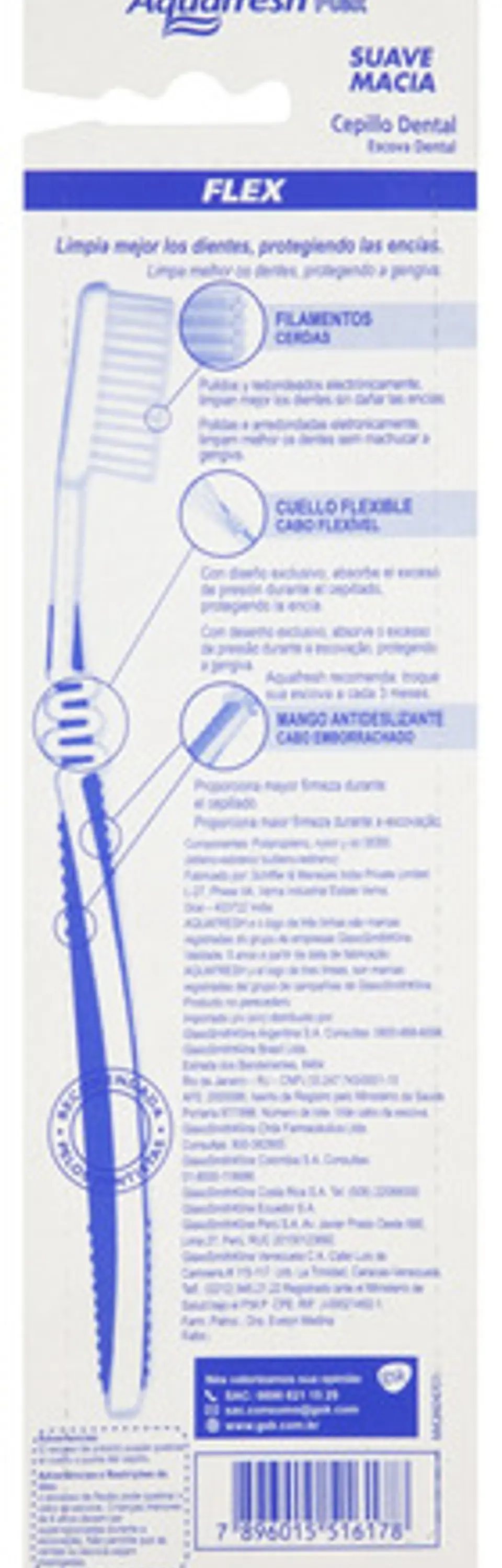 Cepillo Dental Suave Aquafresh Flex 2 Unidades Gratis 1 Cepillo 3