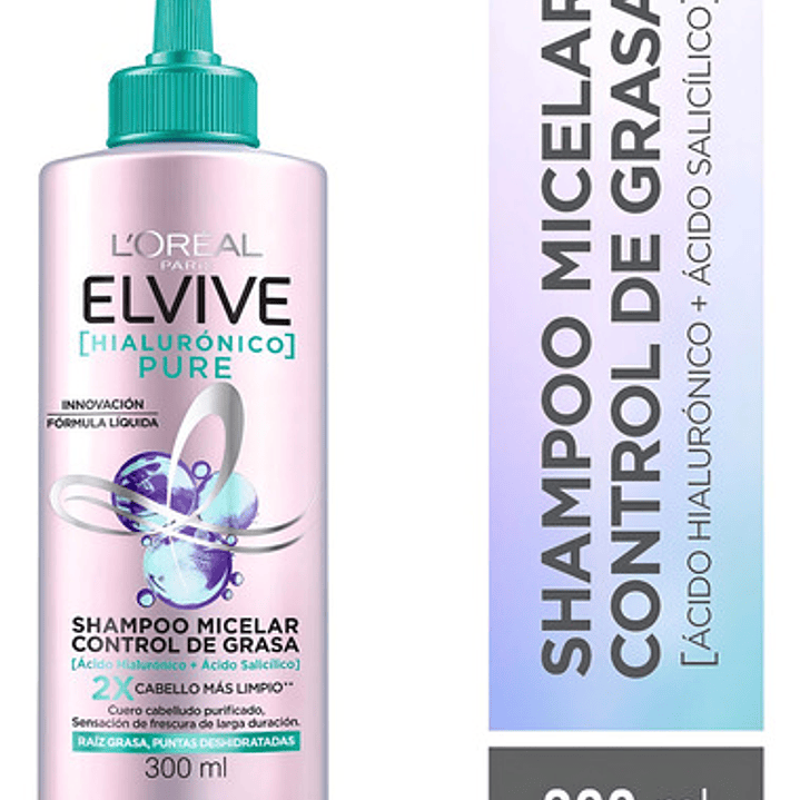 Shampoo Elvive Pure Micelar L'oréal Paris 300ml 1