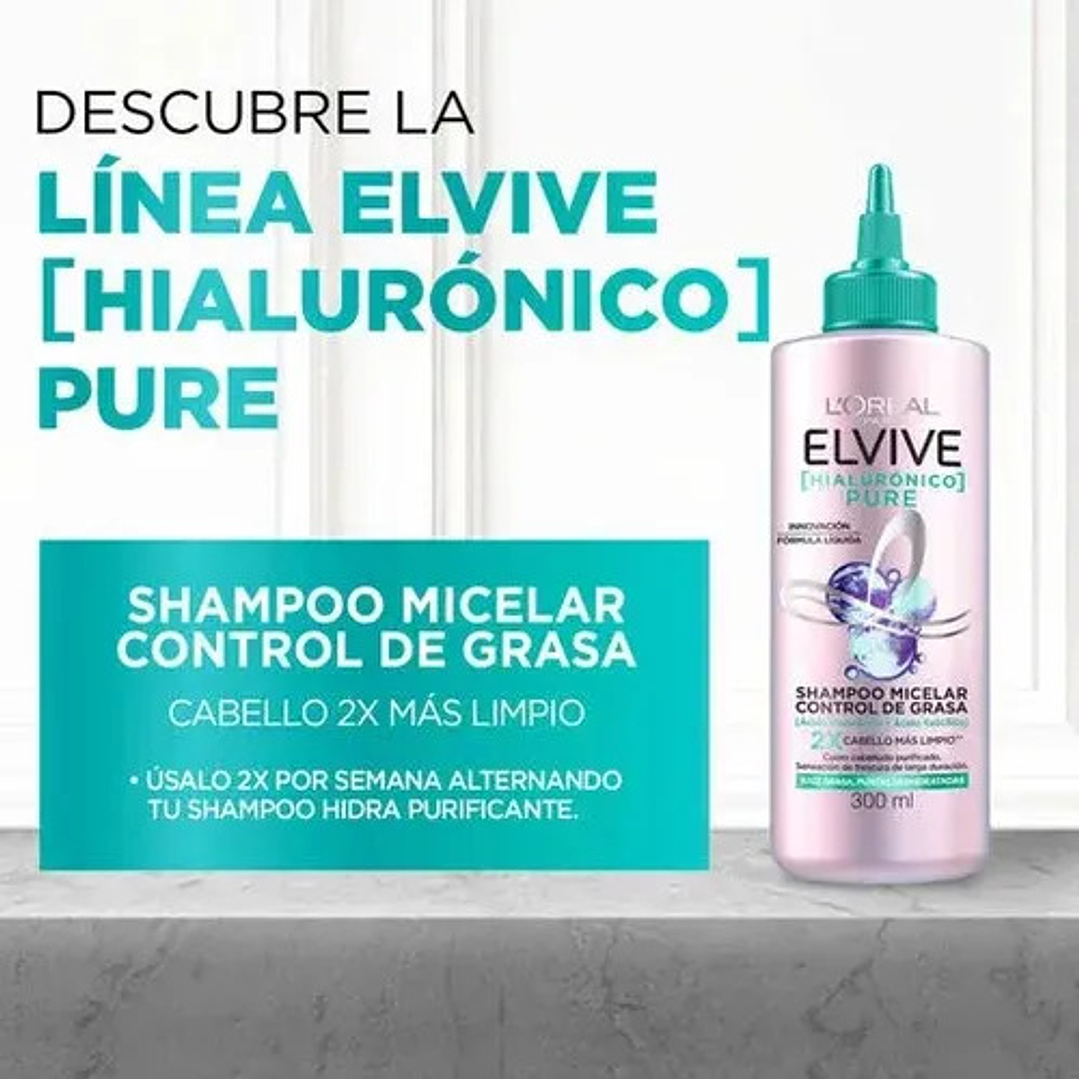 Shampoo Elvive Pure Micelar L'oréal Paris 300ml 4