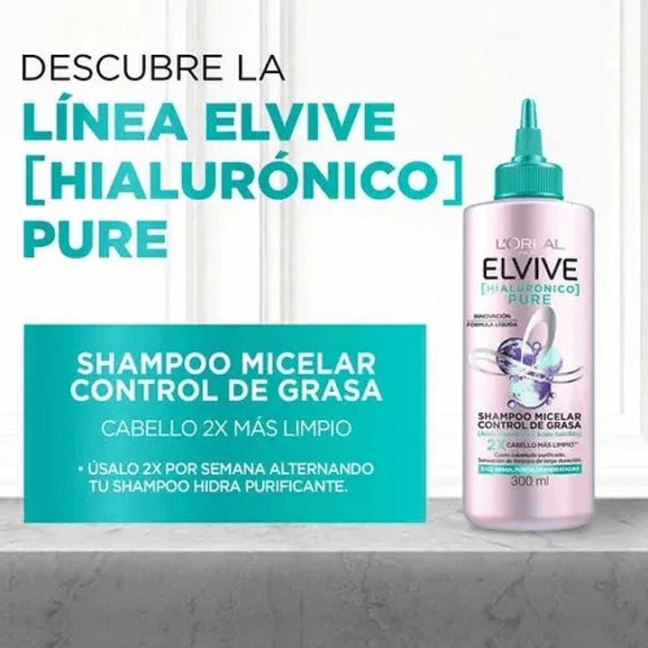 Shampoo Elvive Pure Micelar L'oréal Paris 300ml 4