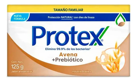 Protex Avena Prebioticos Jabón Contra Bacterias 125gr