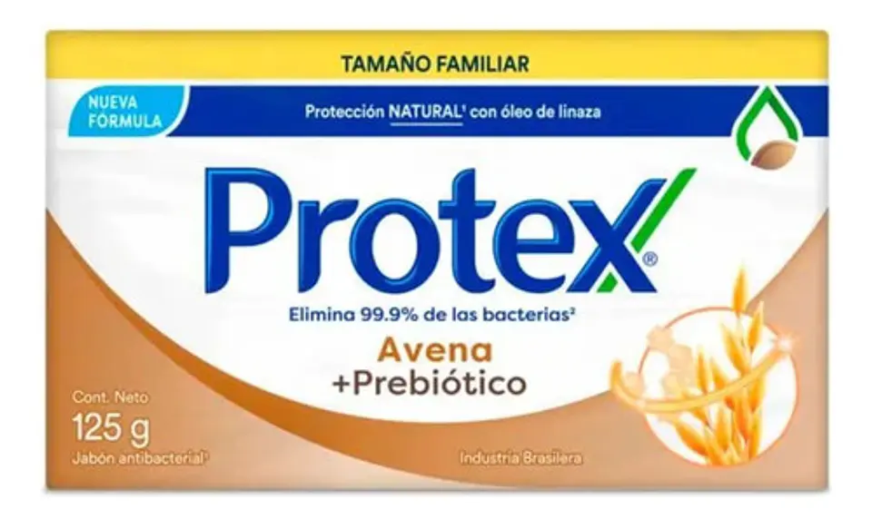 Protex Avena Prebioticos Jabón Contra Bacterias 125gr 1