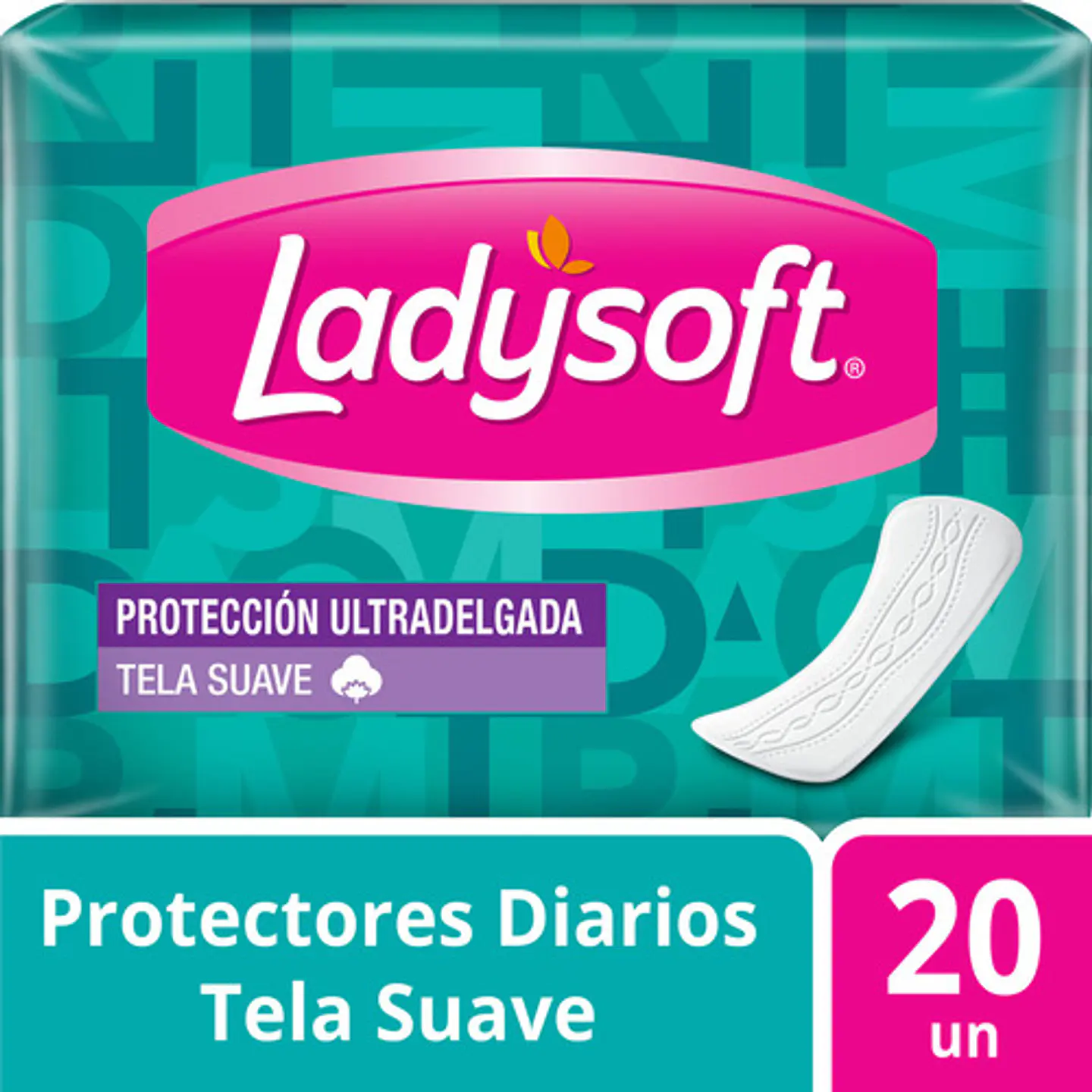 Protector Diario Ladysoft Ultradelgada Tela Suave 20 Un 1