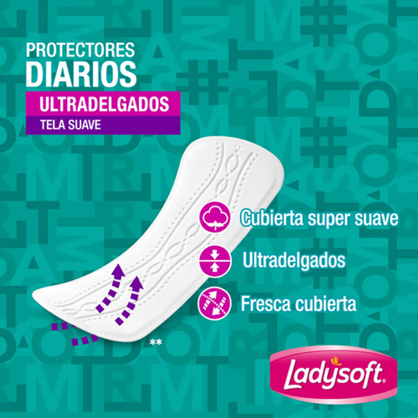 Protector Diario Ladysoft Ultradelgada Tela Suave 20 Un 4