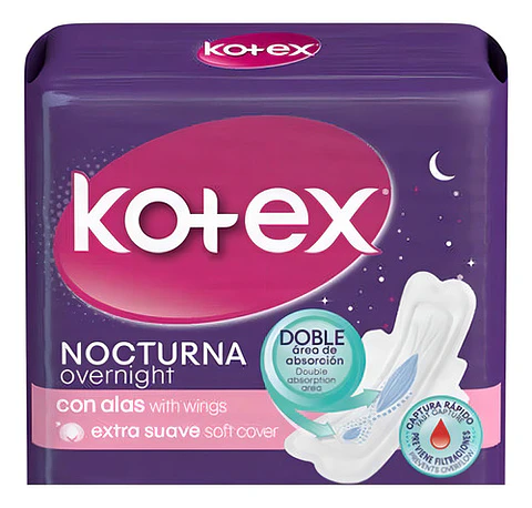 Toallas Kotex Nocturna 8 Uni - Unidad