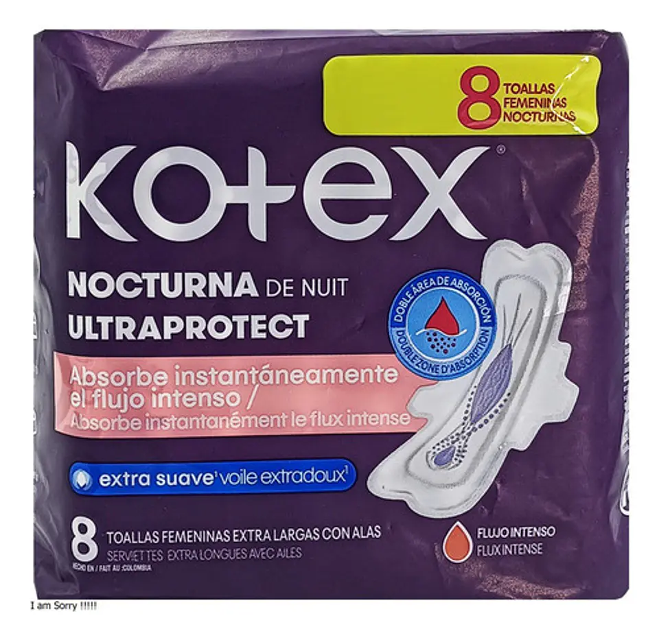 Toallas Kotex Nocturna 8 Uni - Unidad 2