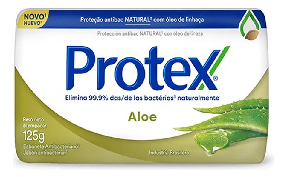 Protex Jabón Barra Antibacterial Aloe Vera 125gr 1