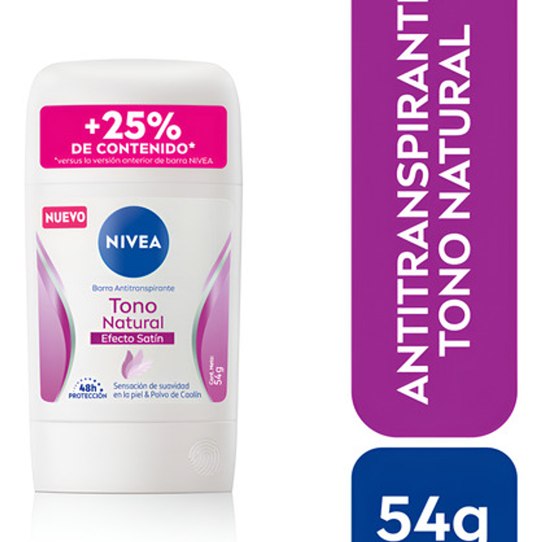 Desodorante En Barra Nivea Femenino Efecto Satin 54gr Satin 1
