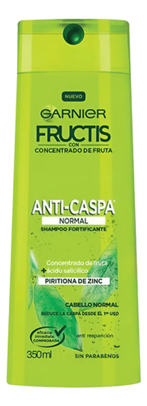 Shampoo Fructis Anticaspa 2 En 1 Normal Y Graso 350 Ml