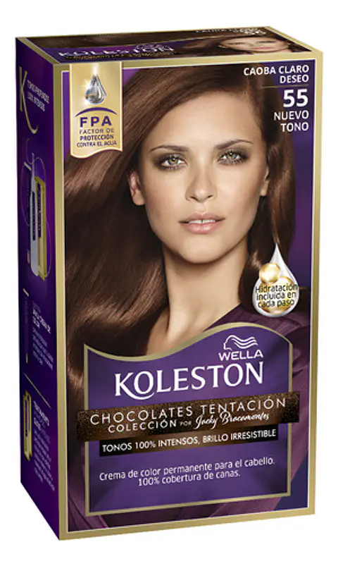 Tintura Koleston Kit Wella Permanente 55 Caoba Claro