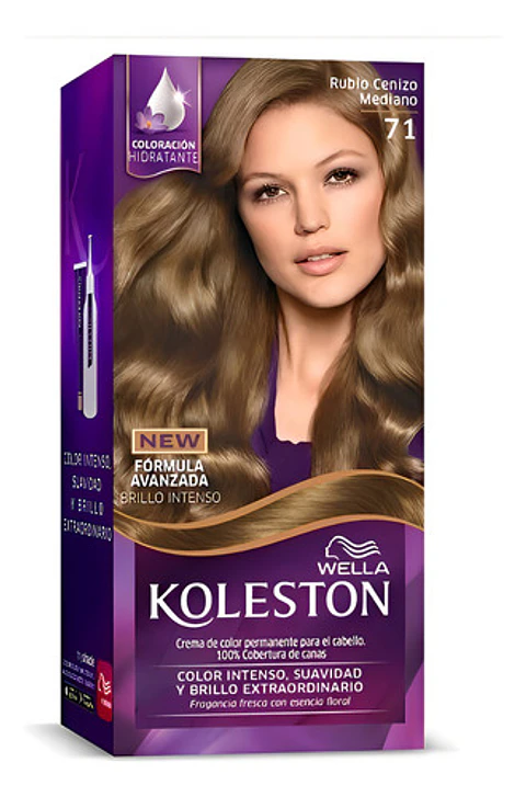 Koleston Tintura Permanente Brillo Infinito Rubio Cenizo Mediano 71