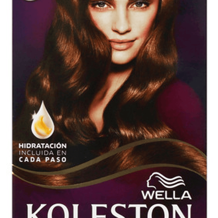 Tintura Wella Koleston Coloración En Crema Tono 50 Castaño Claro 30vol. Para Cabello 2