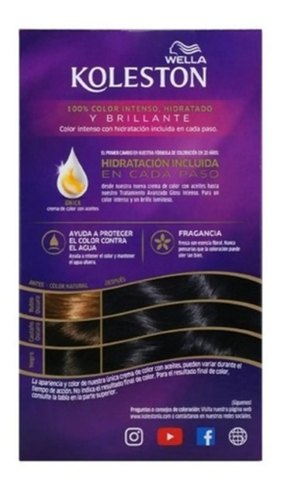 Tintura Wella Koleston Coloración En Crema Tono 50 Castaño Claro 30vol. Para Cabello 3
